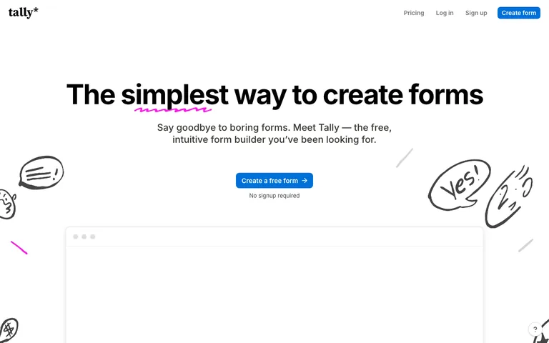 Tally official website homepage screenshot
