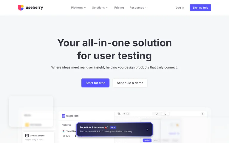 Useberry official website homepage screenshot